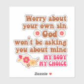 自分のSin Pro Choiceビニールデカールの心配 シール (シート)