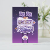 自分のSweet sixteen誕生日パーティーへの招待（小） 招待状 (スタンド正面)