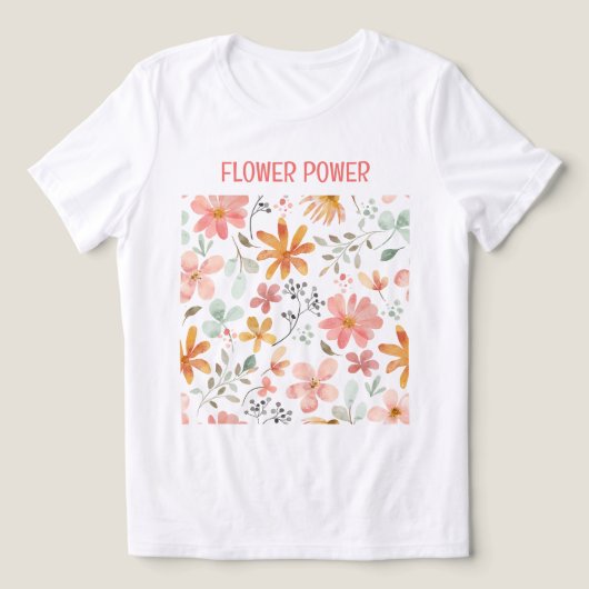 自分のTアートシャツの花力を作る トライブレンドTシャツ (デザイン正面)