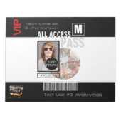 自分のVIPパスをパーソナライズする8つの方法にする ノートパッド (正面)