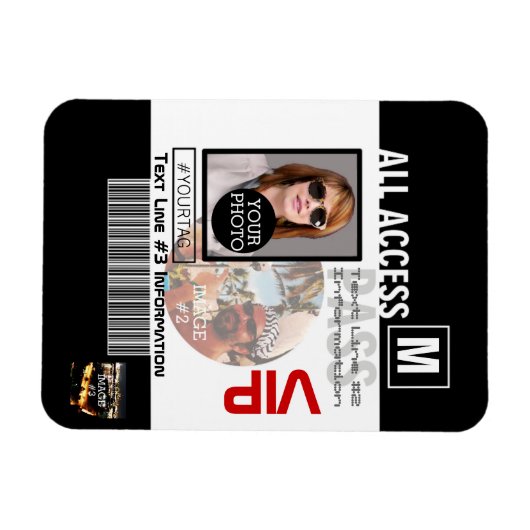 自分のVIPパスをパーソナライズする8つの方法にする マグネット (横)