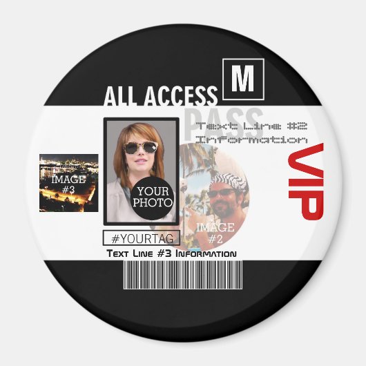 自分のVIPパスをパーソナライズする8つの方法にする マグネット (正面)