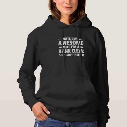 自分はすごい人間だと思うけど銀行員だから我慢 パーカ (正面)