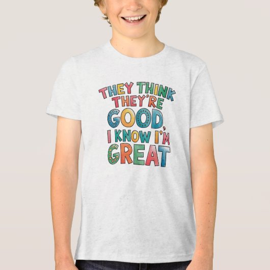 自分よりできるはずない トライブレンドTシャツ (正面)