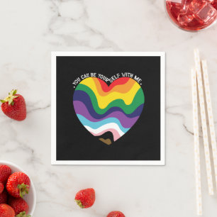 自分らしくいよう LGBT トランスジェンダー ゲイ スタンダードカクテルナプキン