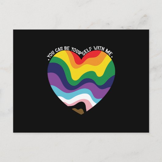 自分らしくいよう LGBT トランスジェンダー ゲイ ポストカード (正面)