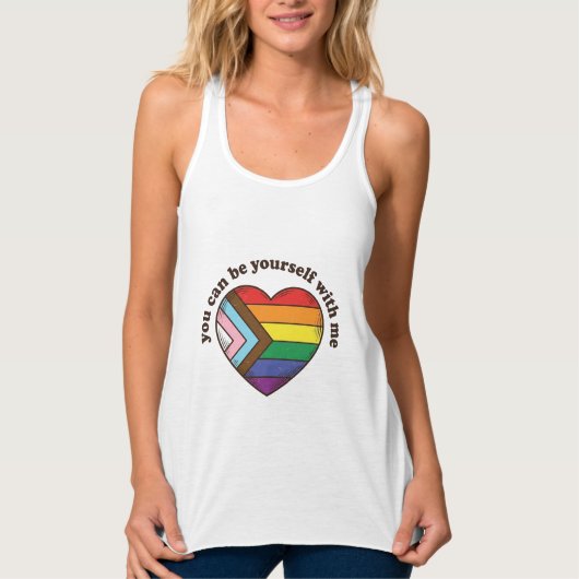 自分らしくいよう Pride Heart Tシャツ デザイン (正面)