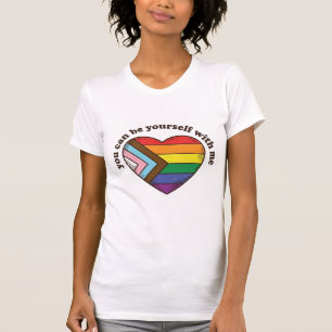 自分らしくいよう Pride Heart Tシャツ デザイン