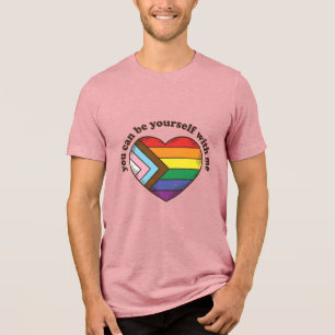 自分らしくいよう Pride Heart Tシャツ デザイン