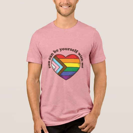 自分らしくいよう Pride Heart Tシャツ デザイン (正面)