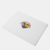 自分らしくいよう Pride Heart Tシャツ デザイン ドアマット (アングル)
