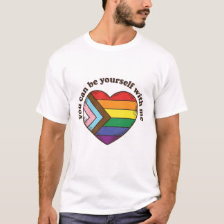 自分らしくいられるハート プライドTシャツ デザイン Tシャツ