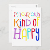 自分らしく幸せなタイポグラフィカラフルだ ポストカード (正面/裏面)