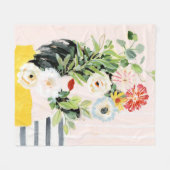 自分らしく成長する フリースブランケット (正面(横))