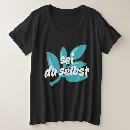 自分らしく生きよう プラスサイズTシャツ (デザイン正面)
