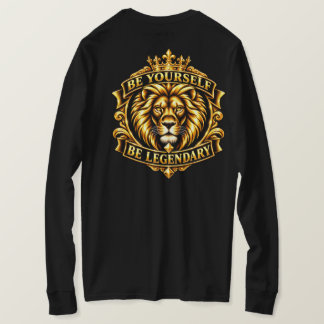自分らしく生きよう 伝説のライオン ゴールド Tシャツ