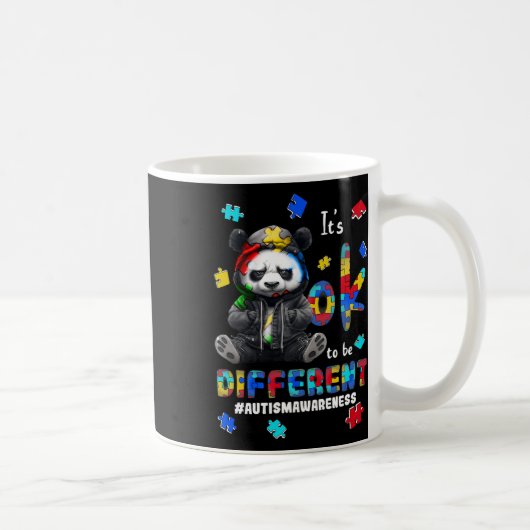 自分らしく生きよう 自閉症パンダ コーヒーマグカップ (右)
