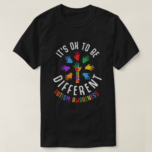 自分らしく生きよう 自閉症啓発 Tシャツ (デザイン正面)