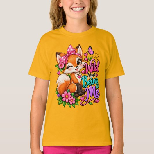 自分らしく生きるキツネ Tシャツ (正面)