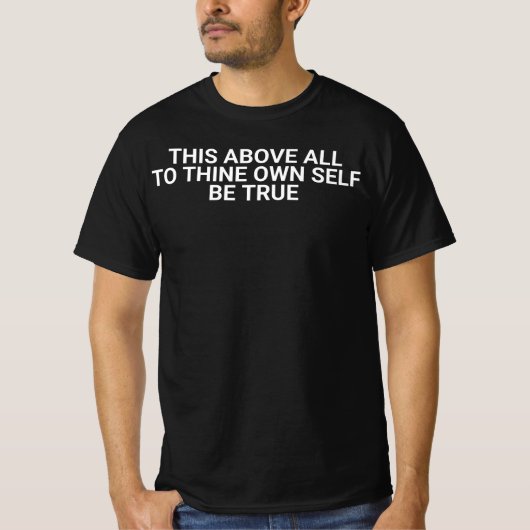 自分らしく生きるモチベーショナル・クオート 本物志向 Tシャツ (正面)