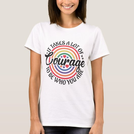自分らしく生きる勇気 Tシャツ (正面)
