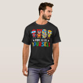 自分らしく生きる 自閉症啓発 スーパーヒーロー Tシャツ (正面フル)