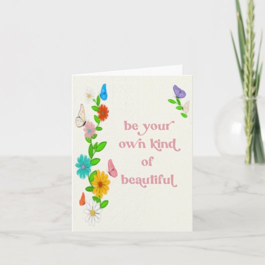 自分らしく美しくしなさい。インスパイア引用文 カード (正面)