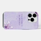 自分らしく自由に Purple Artsy iPhoneケース (裏面横)