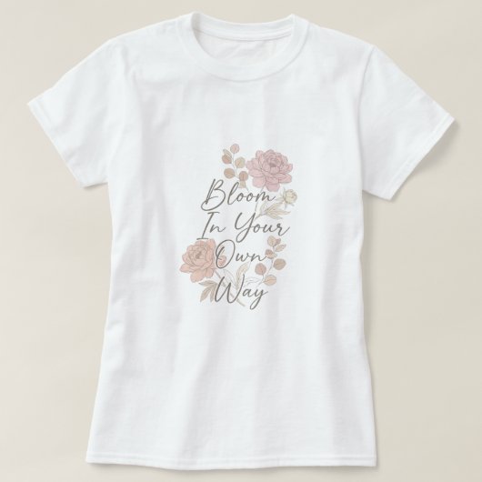 自分らしく輝いて Tシャツ (デザイン正面)