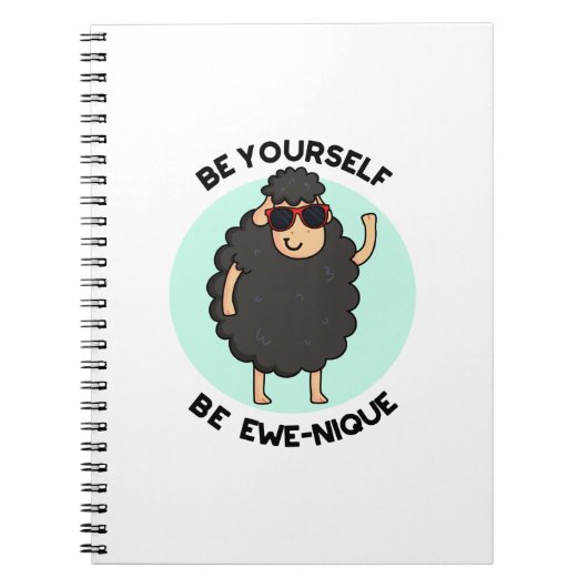 自分らしく オリジナルユーモアたっぷりの羊パンダグラム ノートブック (正面)
