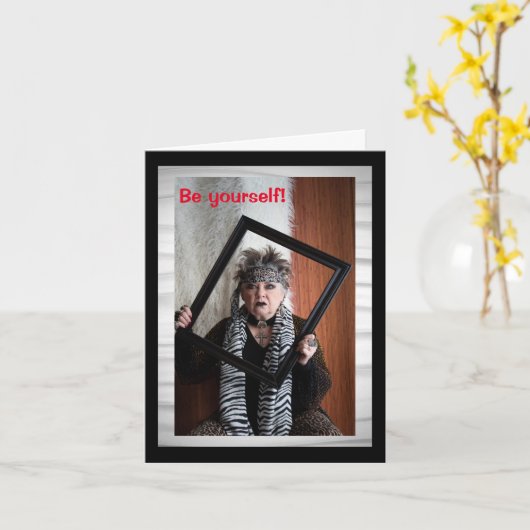 自分らしく カード (黄色い花)