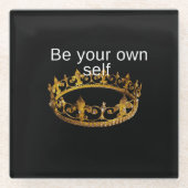 自分らしく ガラスコースター (正面)