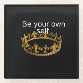 自分らしく ガラスコースター