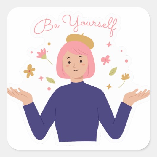 自分らしく スクエアシール (正面)
