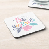 自分らしく |パステルの花 コースター (左側)