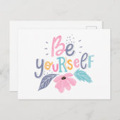 自分らしく |パステルの花 ポストカード (正面/裏面)