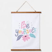 自分らしく |パステルの花 吊り下げ型タペストリー (正面)