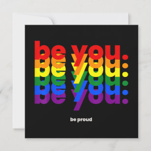 自分らしく 自信を持って LGBTQプライド レインボー レズビアン ゲイ 招待状