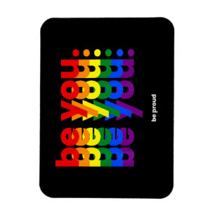 自分らしく 自分を愛して LGBTQ プライド レインボー レズビアン ゲイ L マグネット