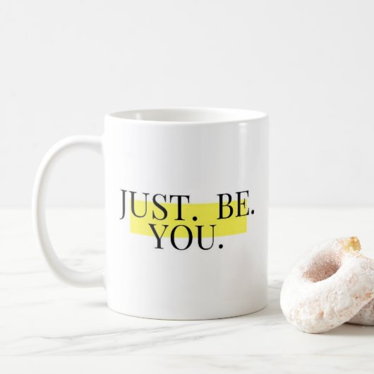 自分らしく Inspirational Typography  コーヒーマグカップ (ドーナツ)