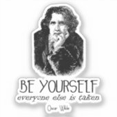 自分らしく Oscar Wilde 引用ステッカー シール (正面)