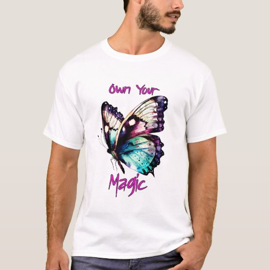 自分らしさを取り戻そう - バタフライ Tシャツ (正面)