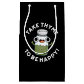 自分をハーブプンの幸せおもしろいに連れて行く スモールペーパーバッグ (正面)