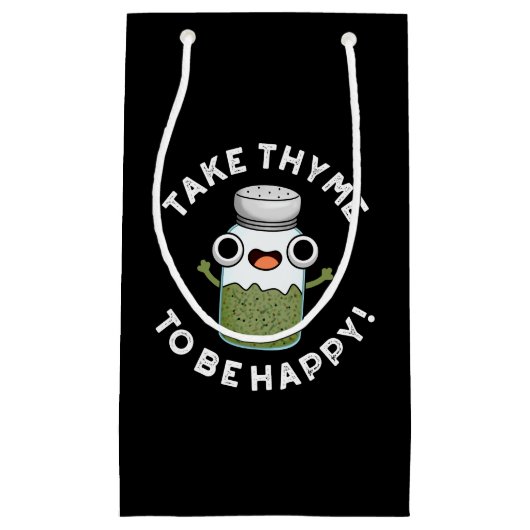 自分をハーブプンの幸せおもしろいに連れて行く スモールペーパーバッグ (正面)