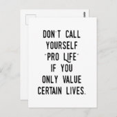 自分をプロライフと呼もしぶな… ポストカード (正面/裏面)