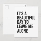 自分を一人にしておくのは素敵な日だよ - 面白いギフト ポストカード (正面/裏面)