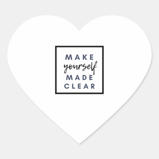 自分を作る澄ん ハートシール (正面)