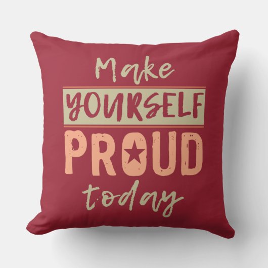 「自分を作る」誇りを持った装飾用クッション クッション (正面)