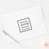 自分を作澄んる 楕円形シール (封筒)