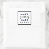 自分を作澄んる 長方形シール (バッグ)